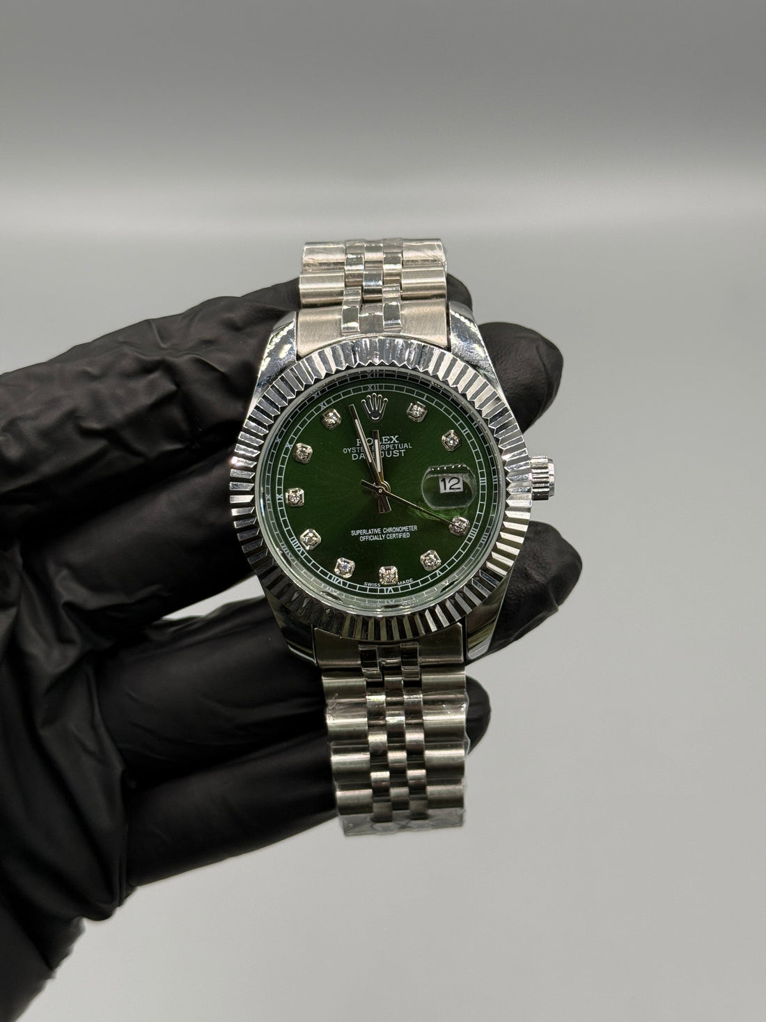 Rolex Silver Chain Date Just